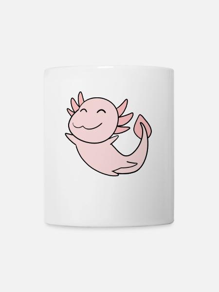 Süßes Axolotl Rosa - Tasse - Weiß