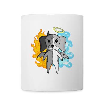 Dog Beagle - Ange et Diable - Mug blanc - blanc - Devant