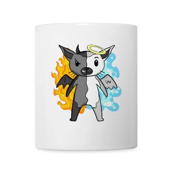 Cat Cat Breed Chausie - Angel and Devil - Mug - white - Front