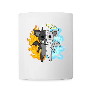 Dog Terrier - Ange et Diable - Mug blanc - blanc - Devant