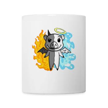 Pig - Angel and Devil - Mug - white - Front