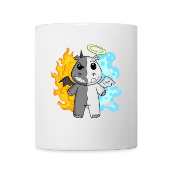 Hippopotamus - Angel and Devil - Mug - white - Front