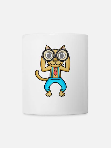 Teleskop Astronomie Astronom Katze - Tasse - Weiß