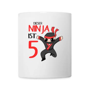 5 Jahre Junge Ninja - 5 Geburtstag - Ich bin 5 - Tasse - Weiß - Vorne