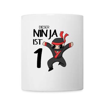 1 Jahr Junge Ninja - 1 Geburtstag - Ich bin 1 - Tasse - Weiß - Vorne