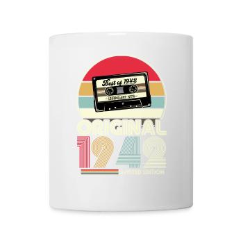 1942 Vintage 80 Anniversaire Rétro - Mug blanc - blanc - Devant