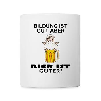 Lustiger Bier Spruch - Tasse - Weiß - Vorne