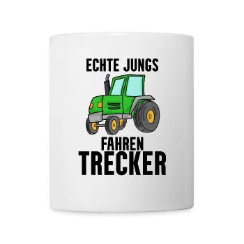 Trecker Bauer Landwirt Traktor Junge Geschenk - Tasse - Weiß - Vorne