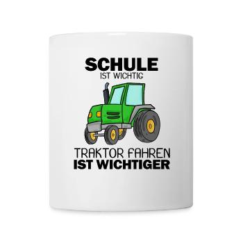 Trecker Bauer Landwirt Traktor Junge Geschenk - Tasse - Weiß - Vorne