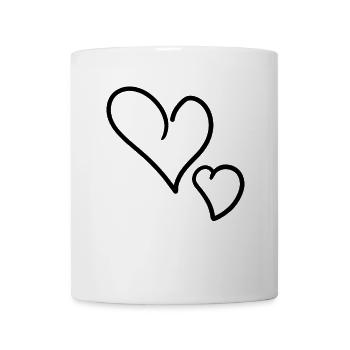 Herz Herze - Tasse - Weiß - Vorne