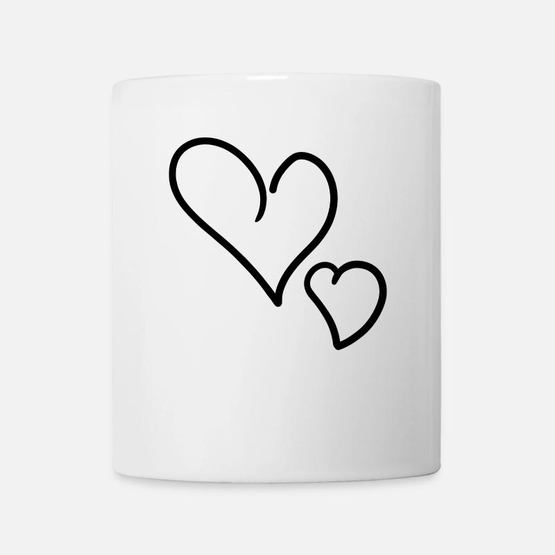 Herz Herze - Tasse - Weiß