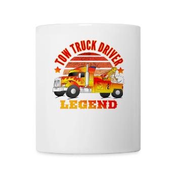 Tow Truck Driver Abschlepper Legende - Tasse - Weiß - Vorne