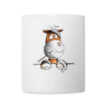 Sick horse with bandage is ready - Mug - white - Front