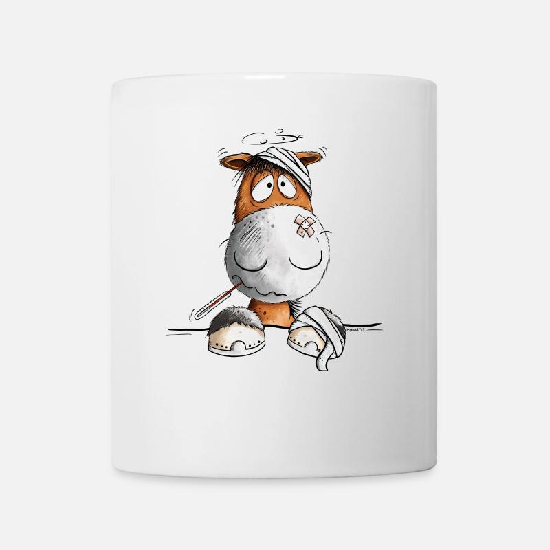 Krankes Pferd Mit Verband Ist Fix Und Pfertig - Tasse - Weiß