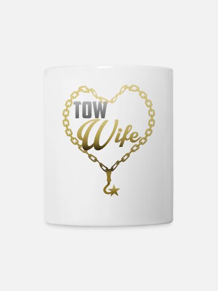 Abschleppwagen Fahrerin - Tasse - Weiß
