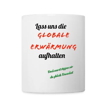 Global warming with humor - Mug - white - Front