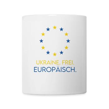 UKRAINE FREE EUROPEAN - Support Future Europe - Mug - white - Front