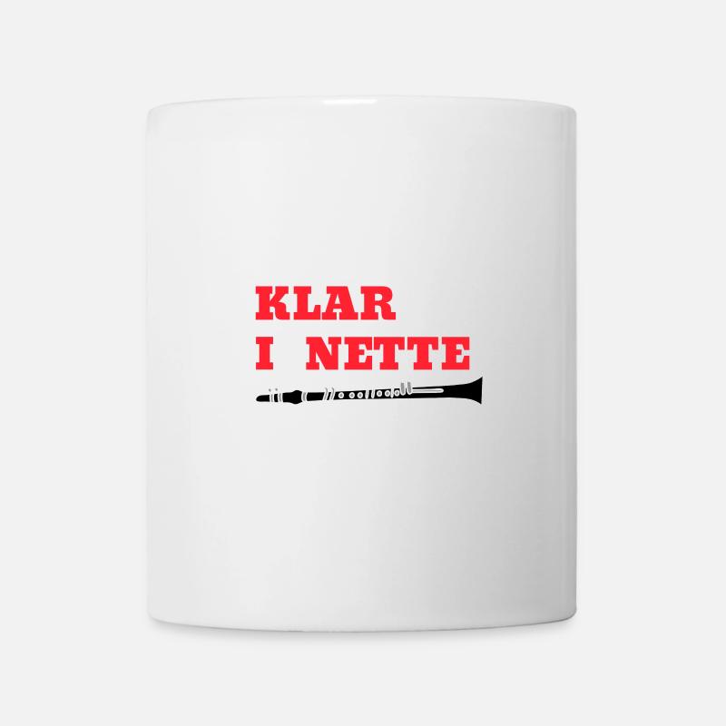 KLAR bin I a NETTE Klarinette Wortspiel - Tasse - Weiß