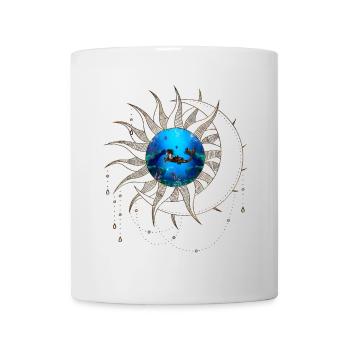 Wunderbares Steampunk-Seepferdchen auf dem Meer - Tasse - Weiß - Vorne