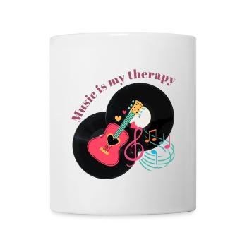 Music is my therapy - Music Lover Gift Idea - Tasse - Weiß - Vorne