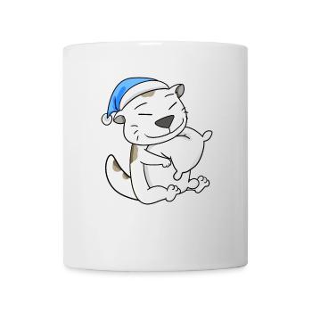 Chat race devon rex - Mug blanc - blanc - Devant