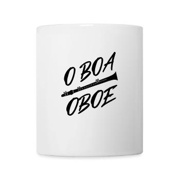 O Boa eine Oboe spielen im Orchester - Tasse - Weiß - Vorne