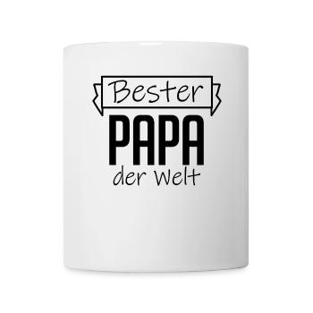 Papa Shirt - Bester Papa der Welt - Vatertag - Tasse - Weiß - Vorne