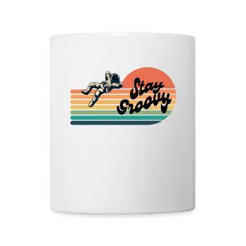 Stay Groovy -Retro Astronaut - Tasse - Weiß - Vorne