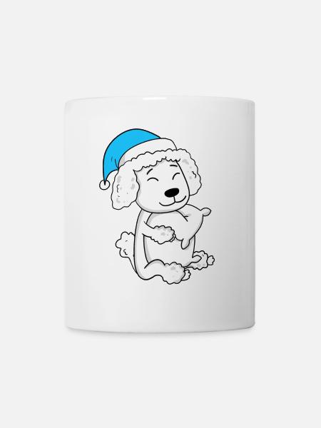 Hund Hunderasse Pudel - Tasse - Weiß