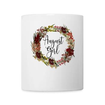 August Birthday Girl Gladious Flower Leo Born In A - Mug - white - Front