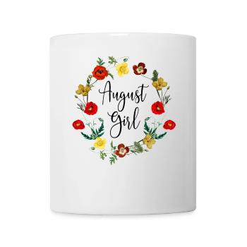August Birthday Girl Poppy Flowers Leo Born In Aug - Mug - white - Front