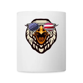 Patriotic American Bald Eagle Head Sunglasses Flag - Mug - white - Front
