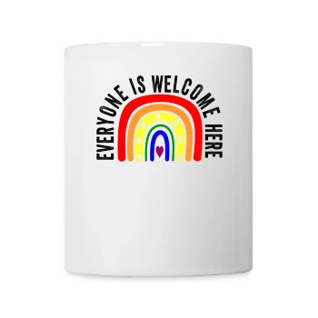 UNITY DAY Everyone is Welcome Here Boho Rainbow - Mug - white - Front
