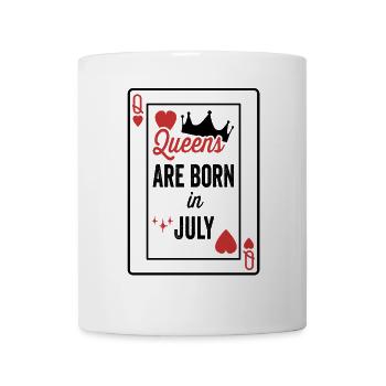 Queens Are Born In July Birthday Date Girls Women - Mug - white - Front