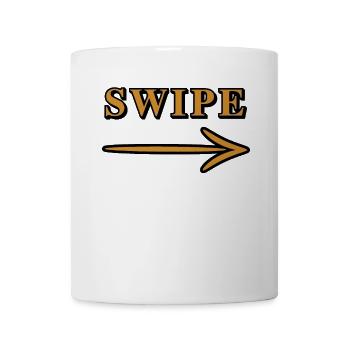 Conception de la direction de la flèche de balayage - Mug blanc - blanc - Devant