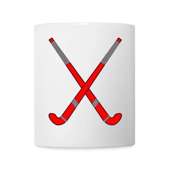Feldhockeyschläger gekreuzt - Tasse - Weiß - Vorne