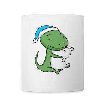 Lizard with pillow and sleepyhead - Mug - white - Front