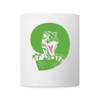 Children 9th Birthday 9 Years Dino Dinosaur - Mug - white - Front