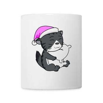 Katze Katzenrasse Norwegische Waldkatze - Tasse - Weiß - Vorne