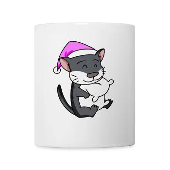 Katze Katzenrasse Norwegische Waldkatze - Tasse - Weiß - Vorne