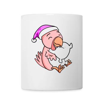 Chicken with pillow and sleeping cap - Mug - white - Front