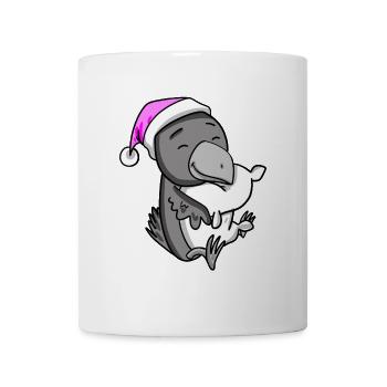 Crow with pillow and sleeping cap - Mug - white - Front