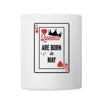 Queens Are Born In May Birthday Date Girls Women - Mug - white - Front