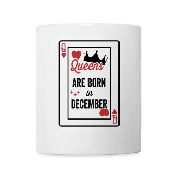 Queens Are Born In December Birthday Date Girls Wo - Mug - white - Front