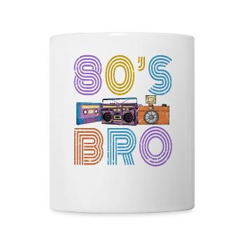 80er Jahre Bro Retro Vintage Mixtape Kassettenspieler Cam - Tasse - Weiß - Vorne