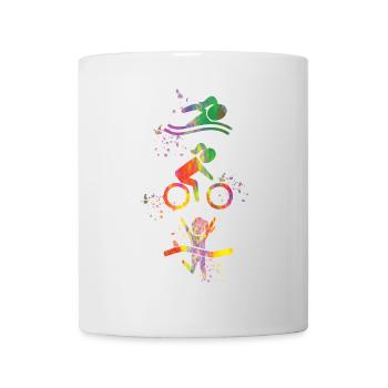 Watercolors Women Triathlon - Mug - white - Front