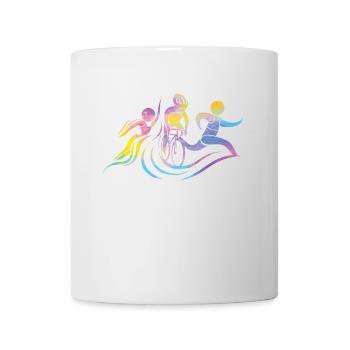 Watercolors Women Triathlon - Mug - white - Front