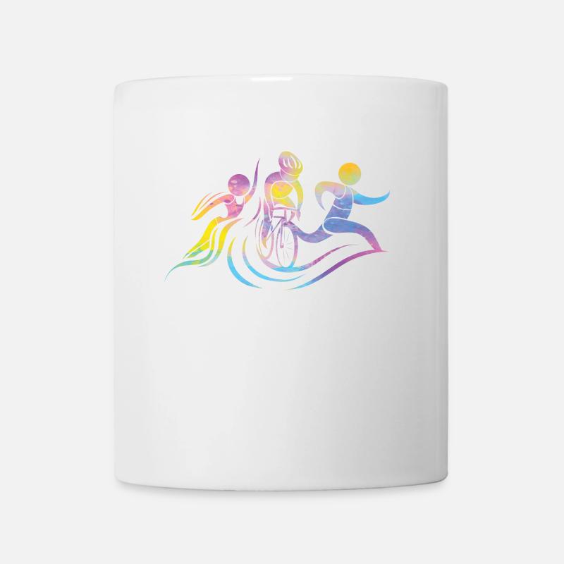 Aquarelles Femmes Triathlon - Mug blanc - blanc
