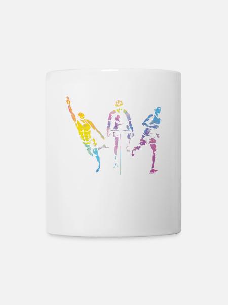 Aquarelles Femmes Triathlon - Mug blanc - blanc