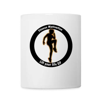 Strength Silhouette Fitness Motivation - Mug - white - Front